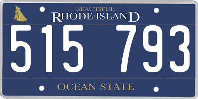 RI license plate 515793