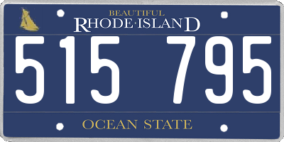 RI license plate 515795