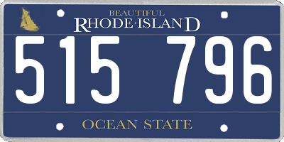 RI license plate 515796