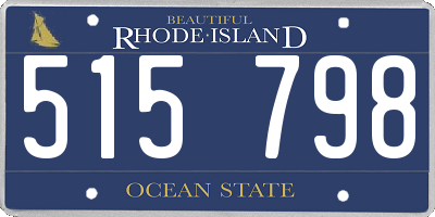 RI license plate 515798