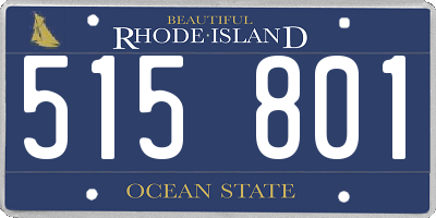 RI license plate 515801