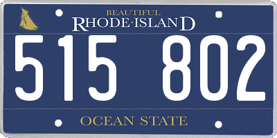 RI license plate 515802