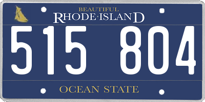 RI license plate 515804