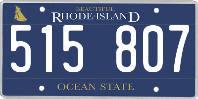 RI license plate 515807