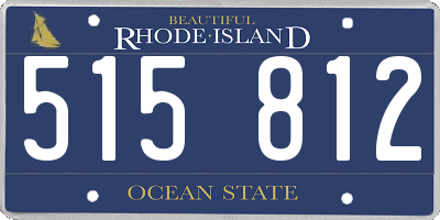 RI license plate 515812