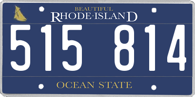 RI license plate 515814