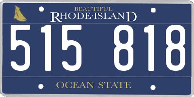 RI license plate 515818