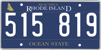 RI license plate 515819
