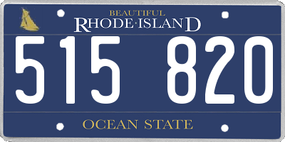 RI license plate 515820