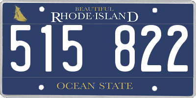 RI license plate 515822