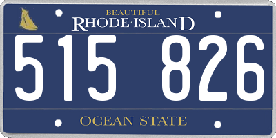 RI license plate 515826