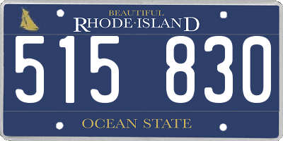 RI license plate 515830