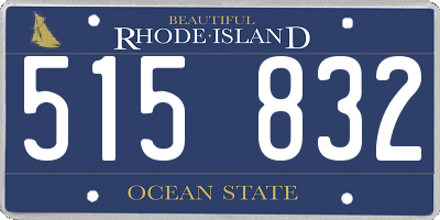 RI license plate 515832