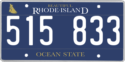 RI license plate 515833