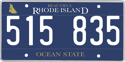 RI license plate 515835