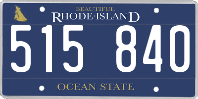 RI license plate 515840