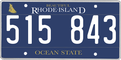 RI license plate 515843