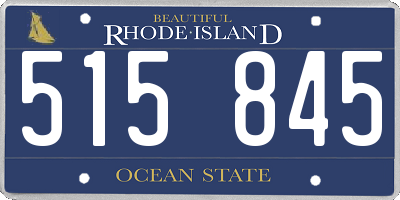 RI license plate 515845