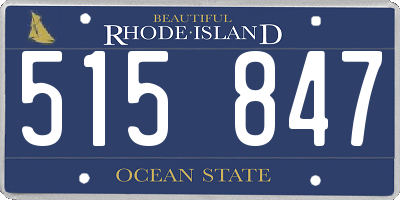 RI license plate 515847