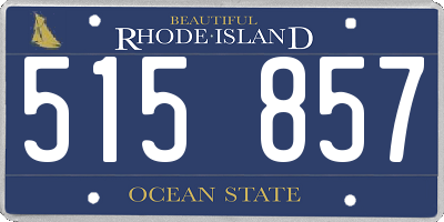 RI license plate 515857