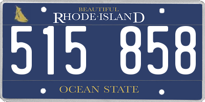 RI license plate 515858