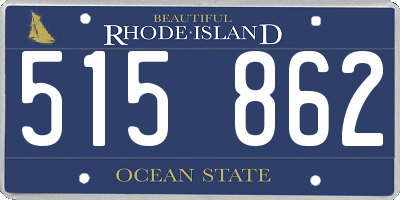 RI license plate 515862