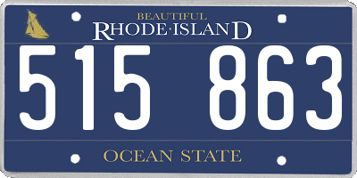 RI license plate 515863