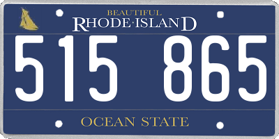 RI license plate 515865