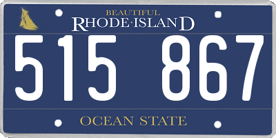 RI license plate 515867