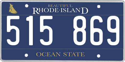 RI license plate 515869