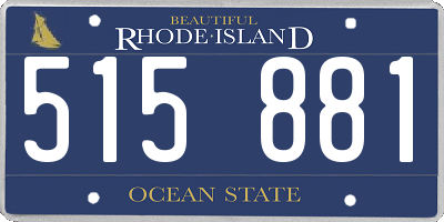 RI license plate 515881