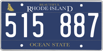 RI license plate 515887