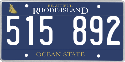 RI license plate 515892