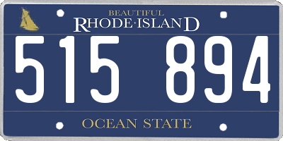 RI license plate 515894