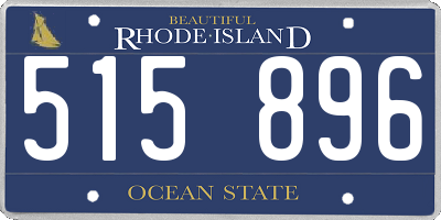 RI license plate 515896