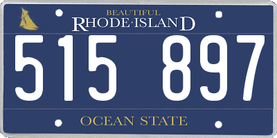 RI license plate 515897