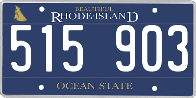 RI license plate 515903