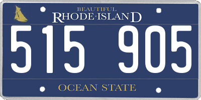 RI license plate 515905