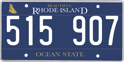 RI license plate 515907