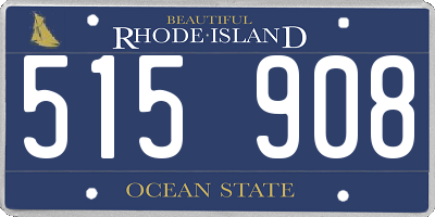 RI license plate 515908