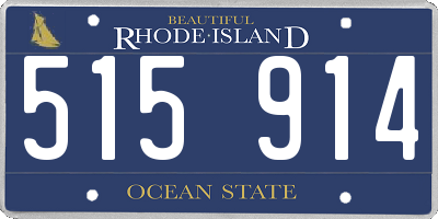 RI license plate 515914