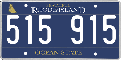 RI license plate 515915
