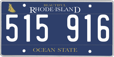 RI license plate 515916