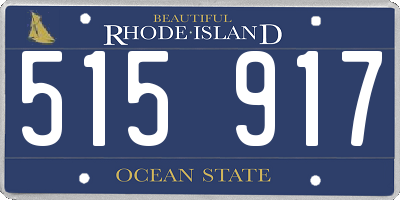 RI license plate 515917