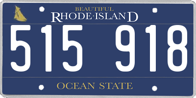 RI license plate 515918