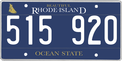 RI license plate 515920