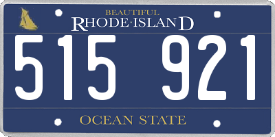 RI license plate 515921