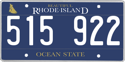 RI license plate 515922