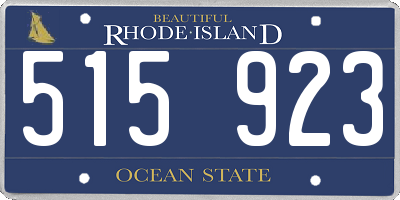 RI license plate 515923