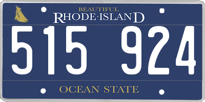 RI license plate 515924